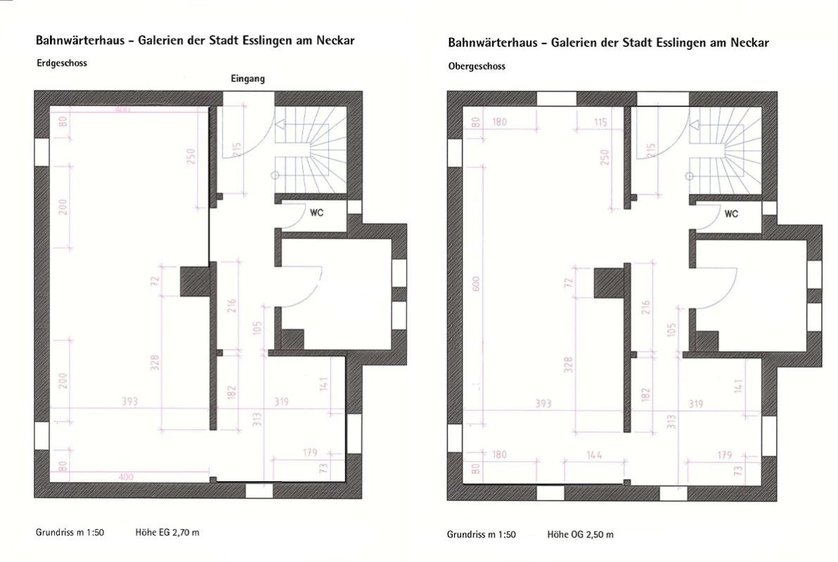 Grundrisse EG+OG Bahnwärterhaus 