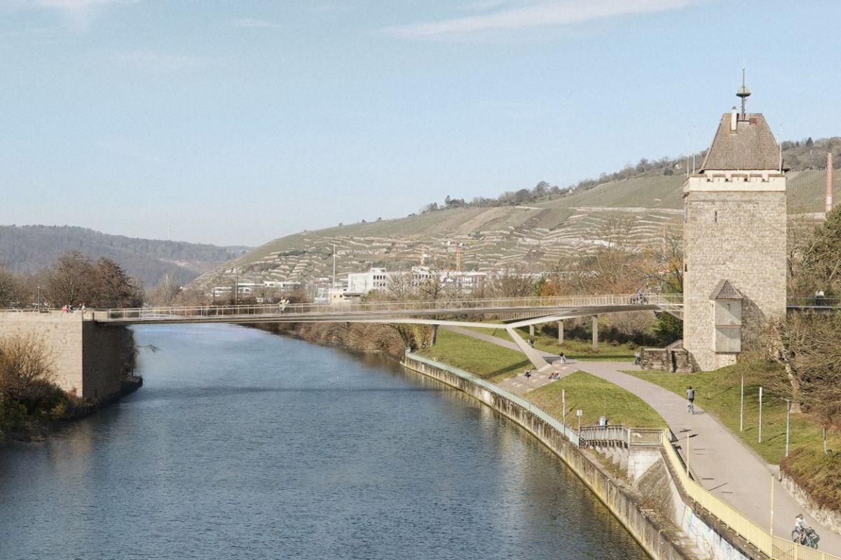 Visualisierung der neuen Pliensaubrücke