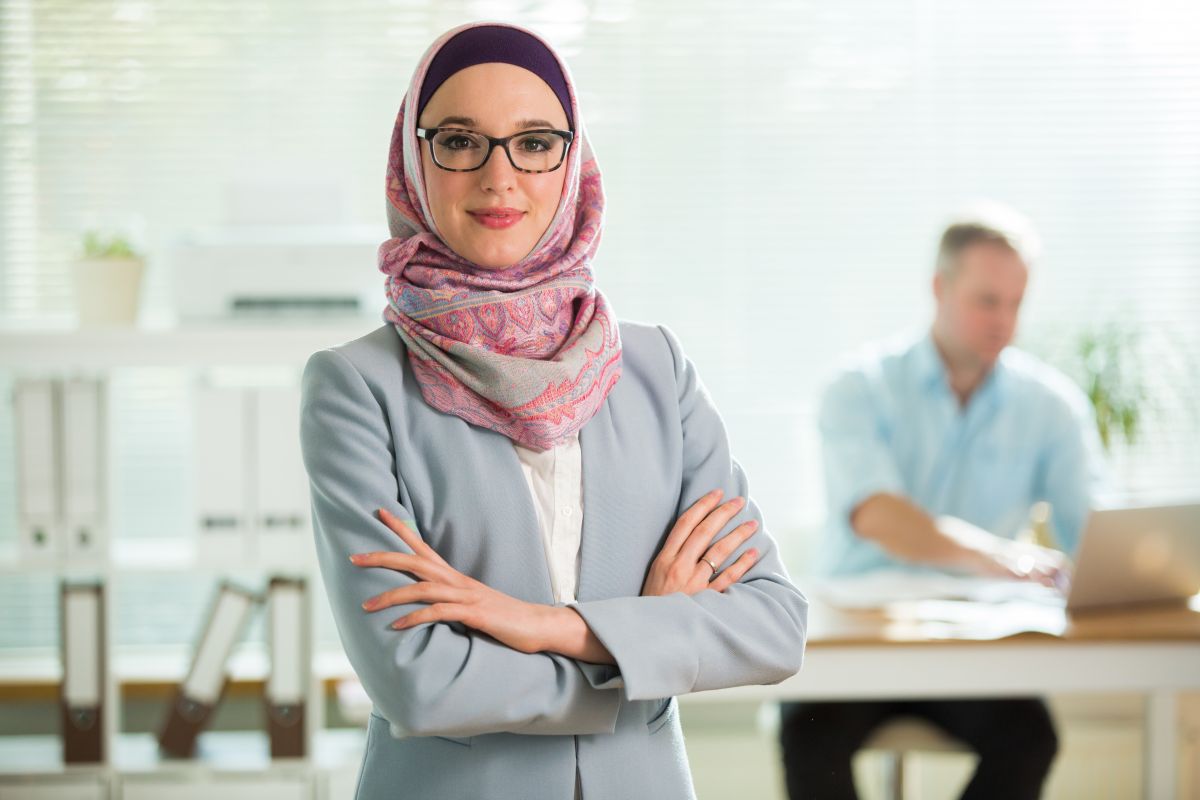 Geschäftsfrau im Büro