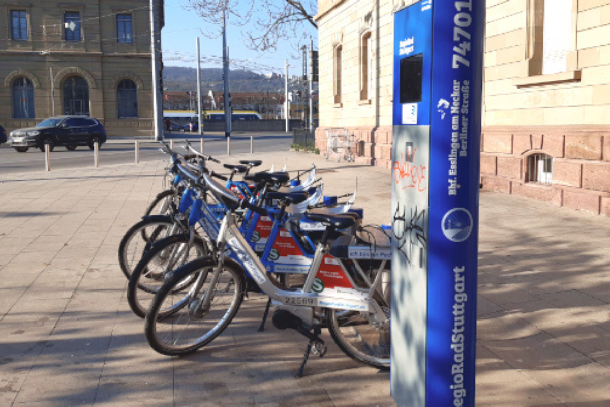 RegioRad-Verleihstation am Bahnhof Esslingen