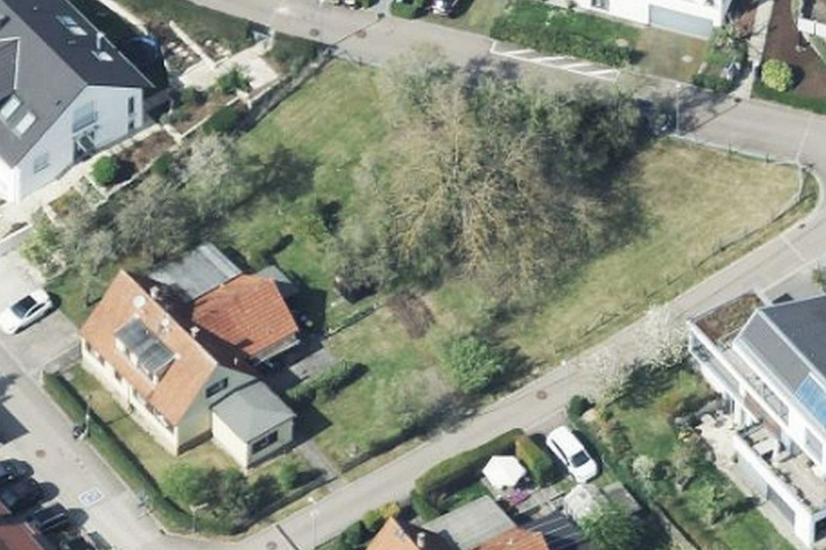 Schönblick Luftbild mit Blick auf das Grundstück im Schönblick