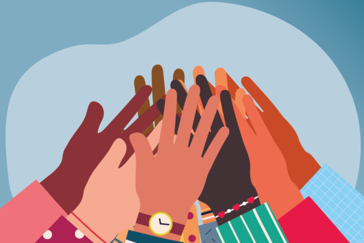 Hände Zeichnung: Hände unterschiedlicher Menschen