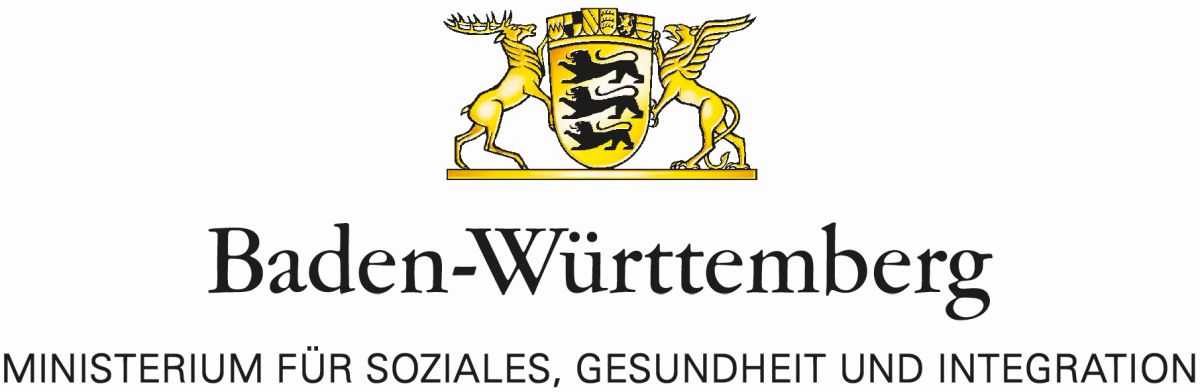 Wappen Baden-Württemberg, Schriftzug Ministerium für soziales, Gesundheit und Integration