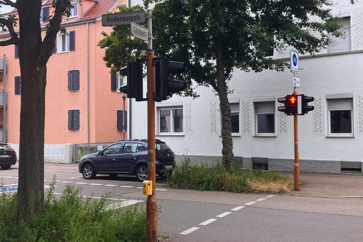 Ampel in der Hindenburgstraße