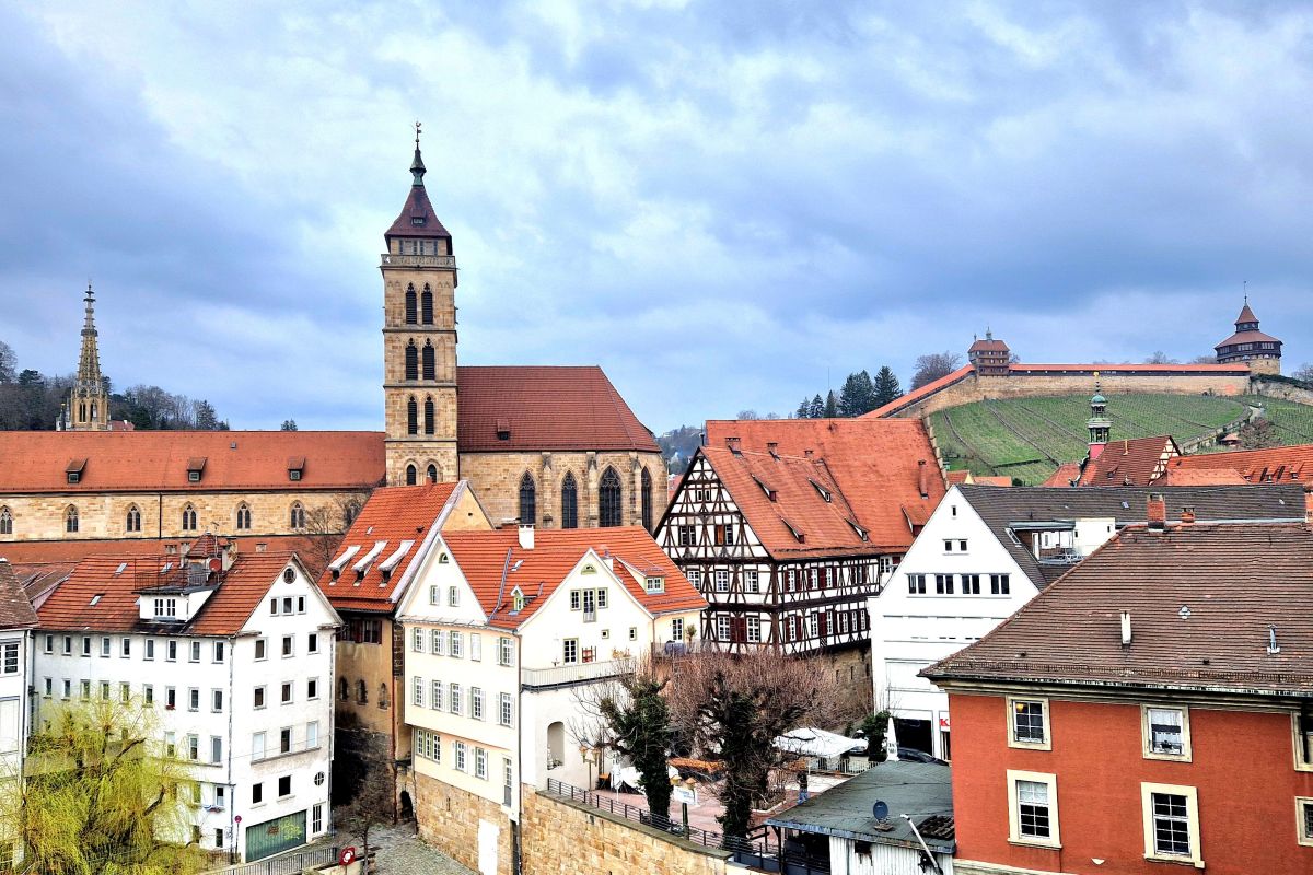 Panorama Blick auf Stadtkirche und Burg